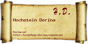 Hochstein Dorina névjegykártya